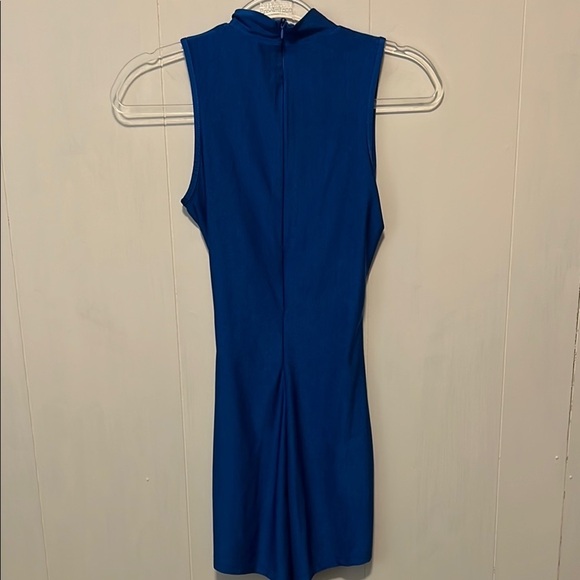 Sexy AF Blue Sleeveless Cutout Romper - Picture 3 of 7